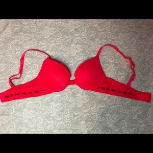 Pink Victoria’s Secret push-up bra